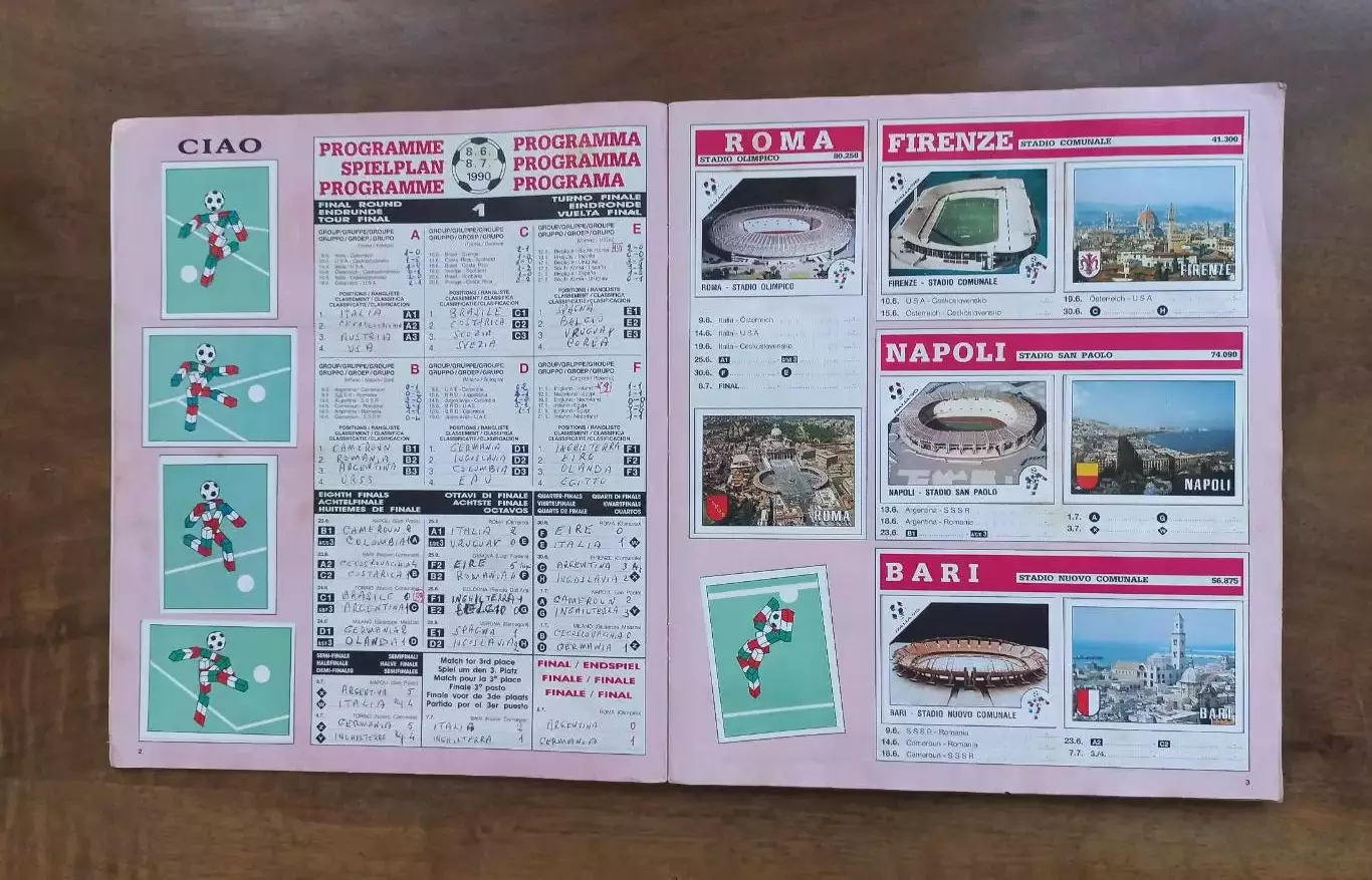 Panini ITALIA 90. Неполный альбом. Оригинал. 1