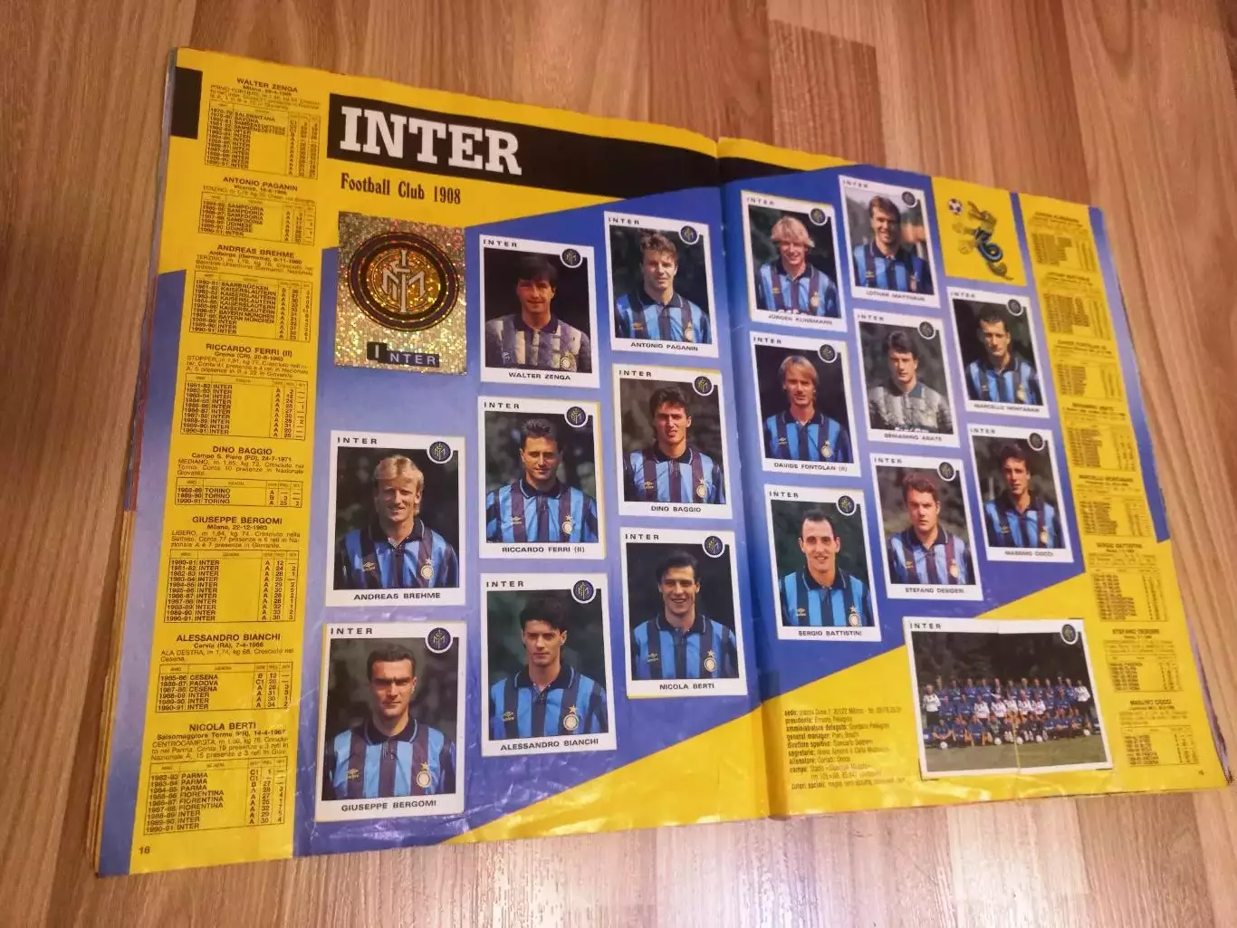 PANINI CALCIATORI 91-92. Полный альбом. Оригинал. 2