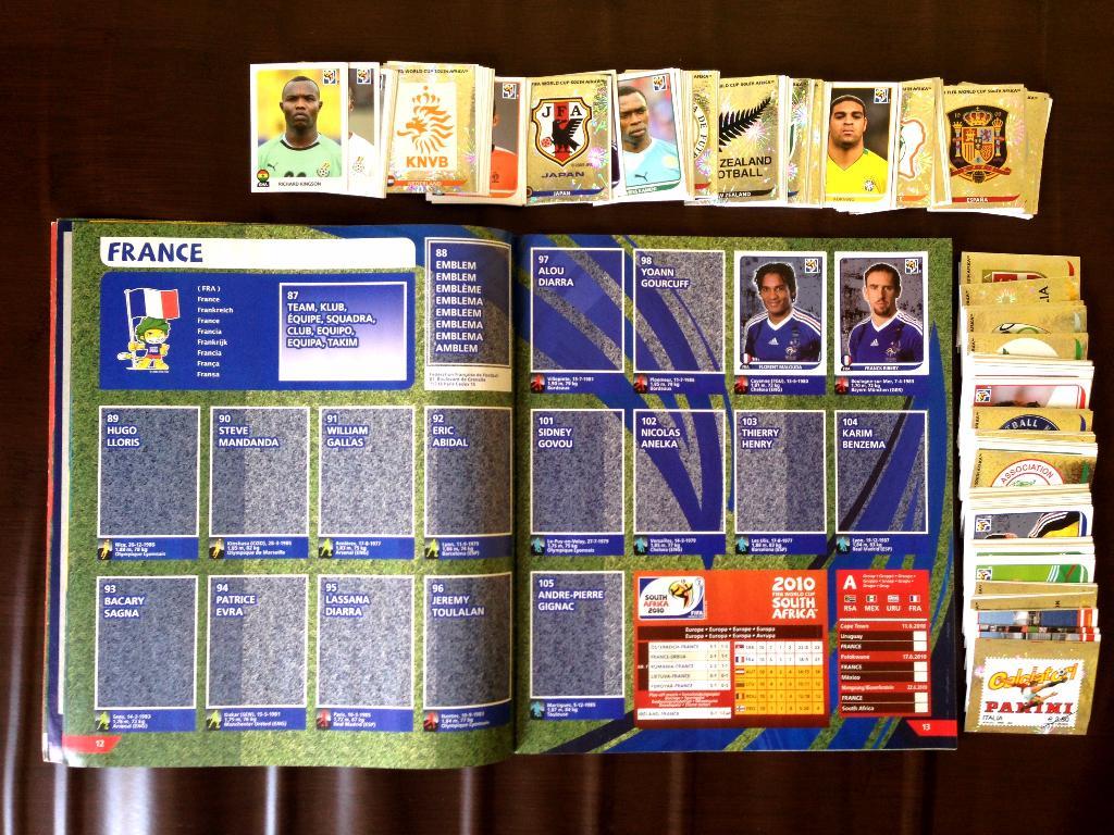 Panini World Cup 2010. Частично заполненный + 11 новых стикеров. 2