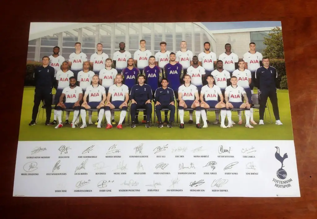 Карточка-фотография Тоттенхэм Хотспур сезона 2018-19. Финалист Лиги Чемпионов.