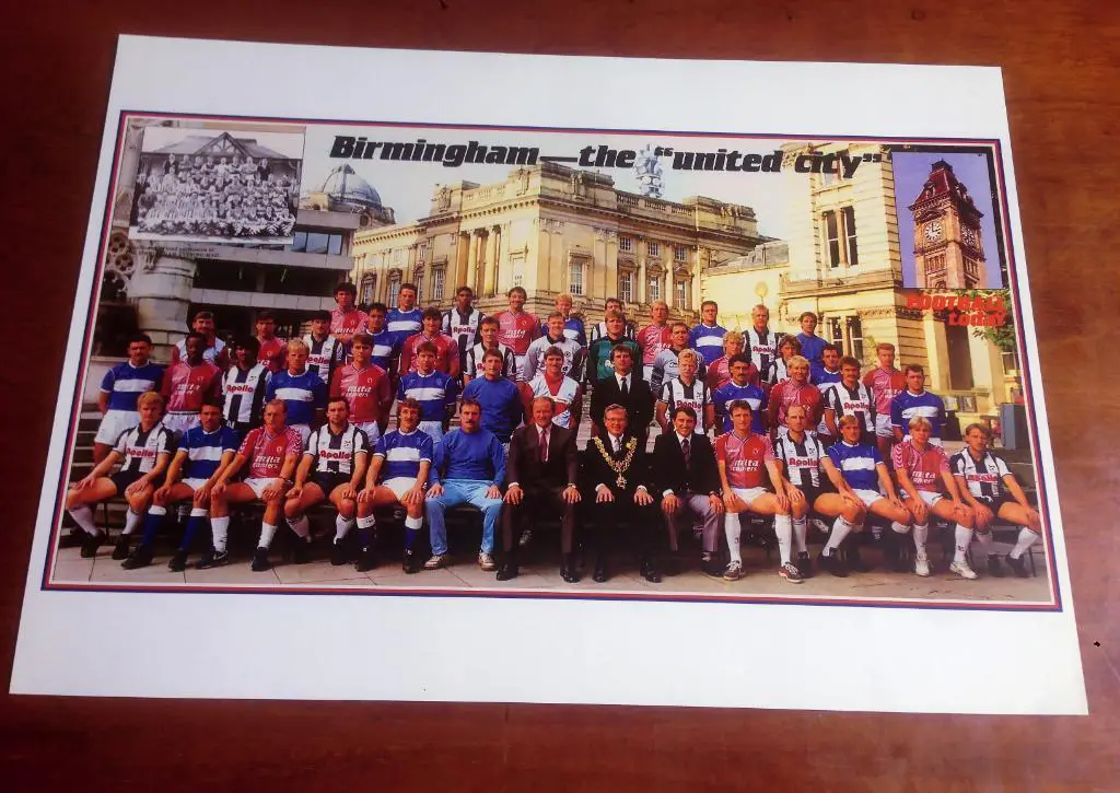 Вест Бромвич, Астон Вилла, Бирмингем сити - карточка-фото 1987-88.