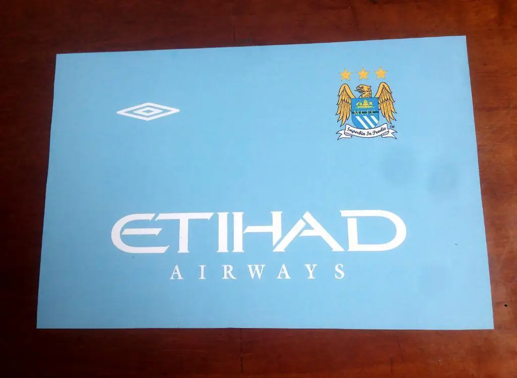 Карточка-фотография Манчестер Сити сезона 2016-17. Первый год Гвардиолы. 1