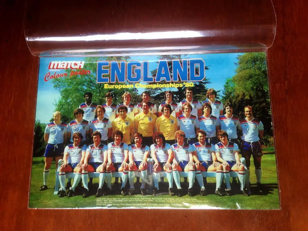 Сборная Англии-1980. Карточка-фото к Чемпионату Европы.