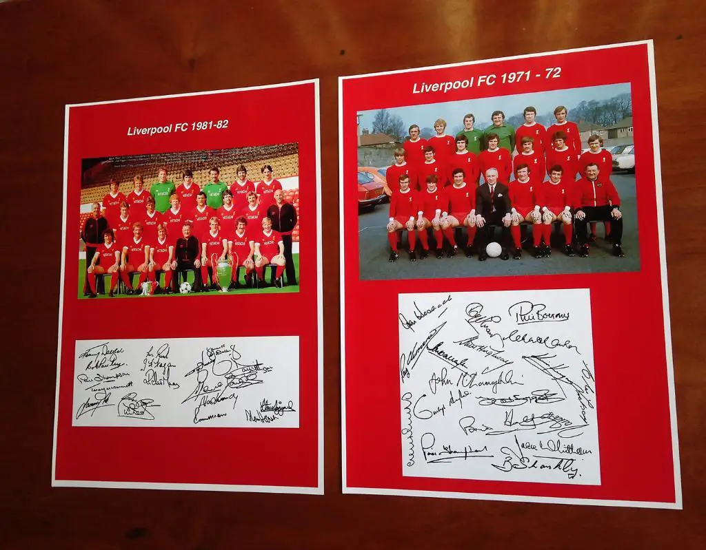 Карточки-фотографии ФК Ливерпуль. сезона 1971-72 и сезона 1981-82. 2