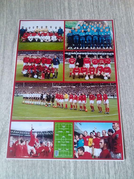 Карточка-фотография сборной Англии 1966 года. Чемпионы Мира. 1