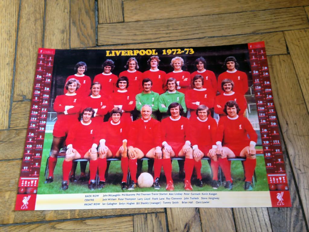 ФК Ливерпуль - 1972 год. Чемпион Англии. Фотография-постер.