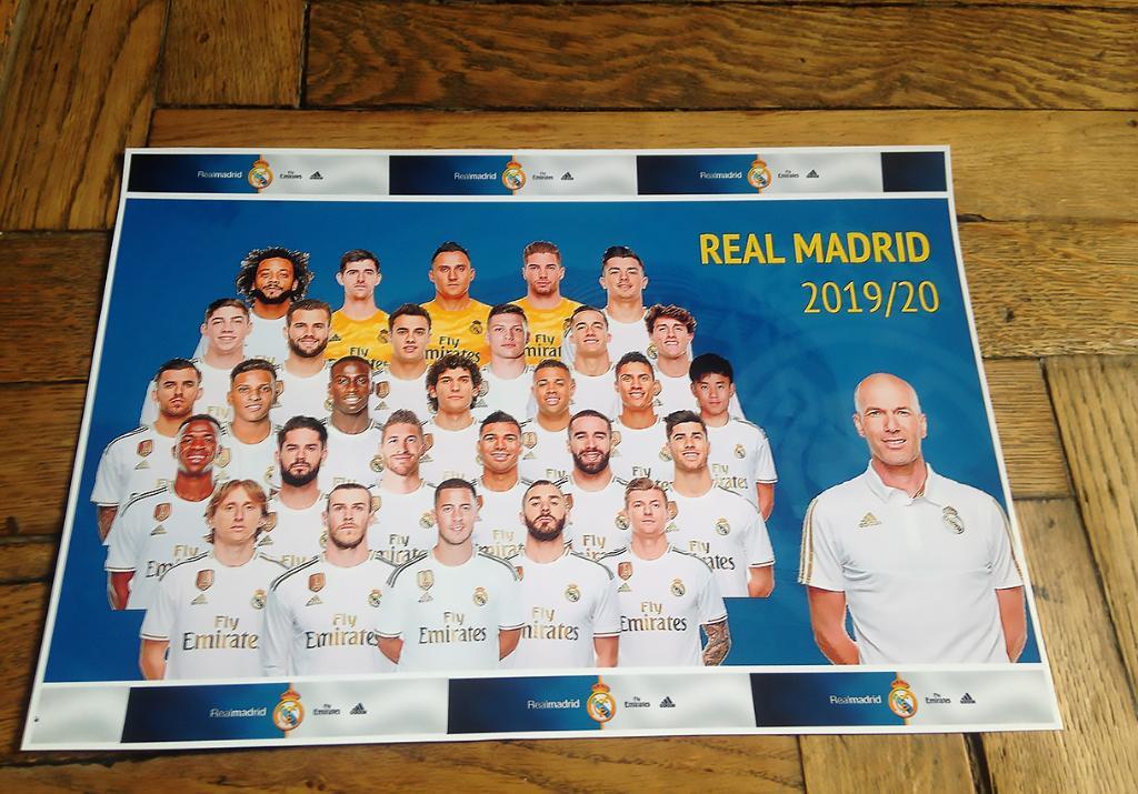 Карточка-фотография ФК Реал (Мадрид)сезона 2019-20.