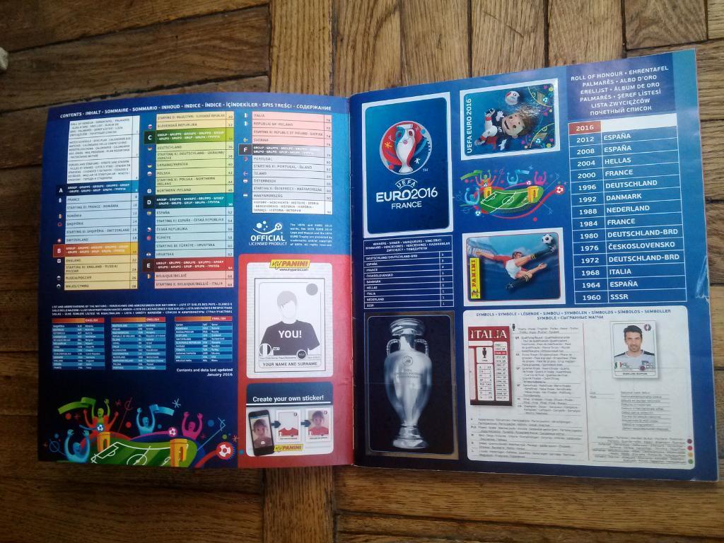 Panini EURO-2016 France. Полностью заполненный альбом. 1