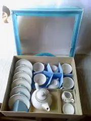 Уникальный кофейный сервиз производства ГДР. Фарфор, полный комплект.