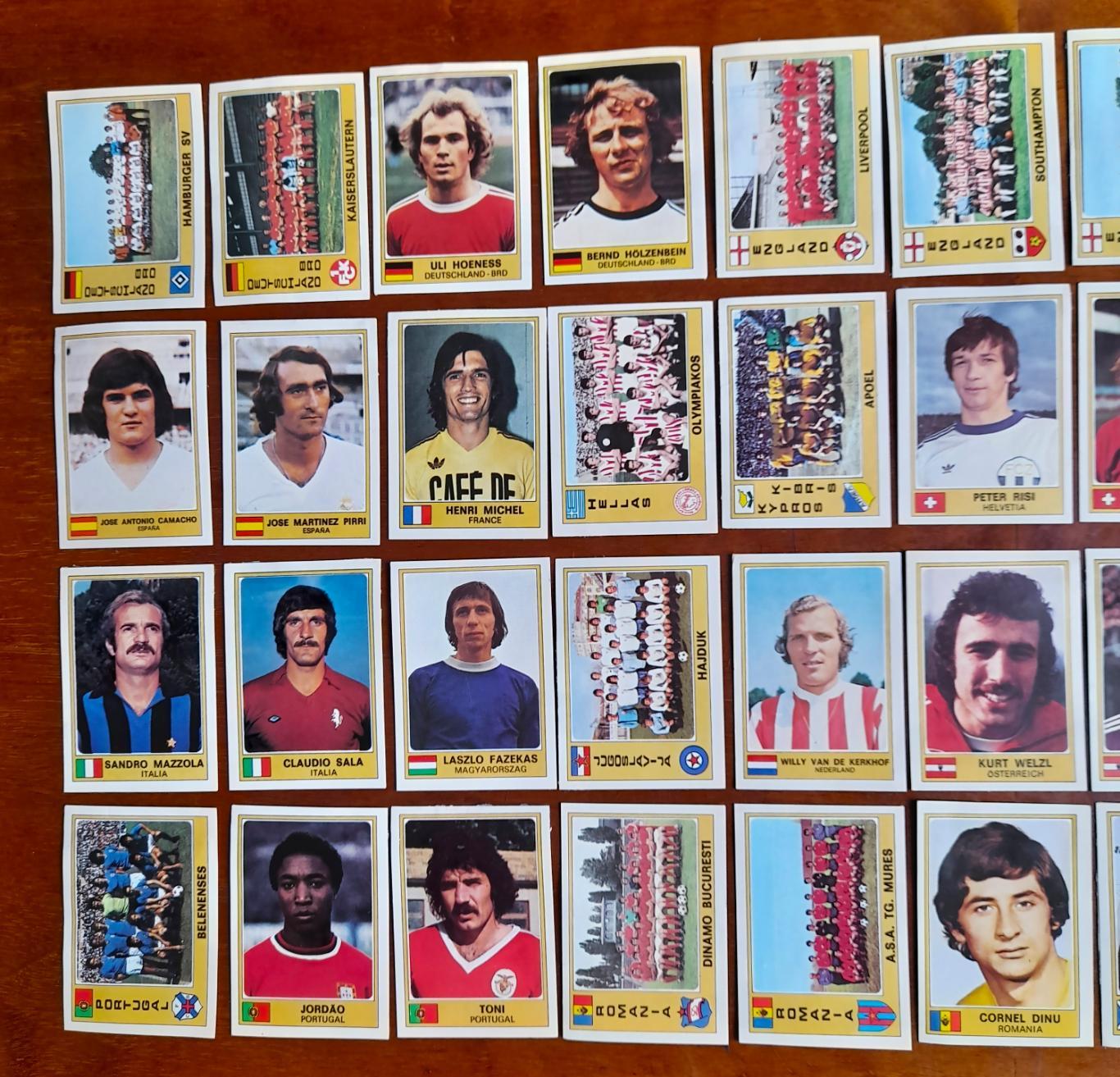 PANINI. Euro Football 1976. Наклейки - 40 штук. 2