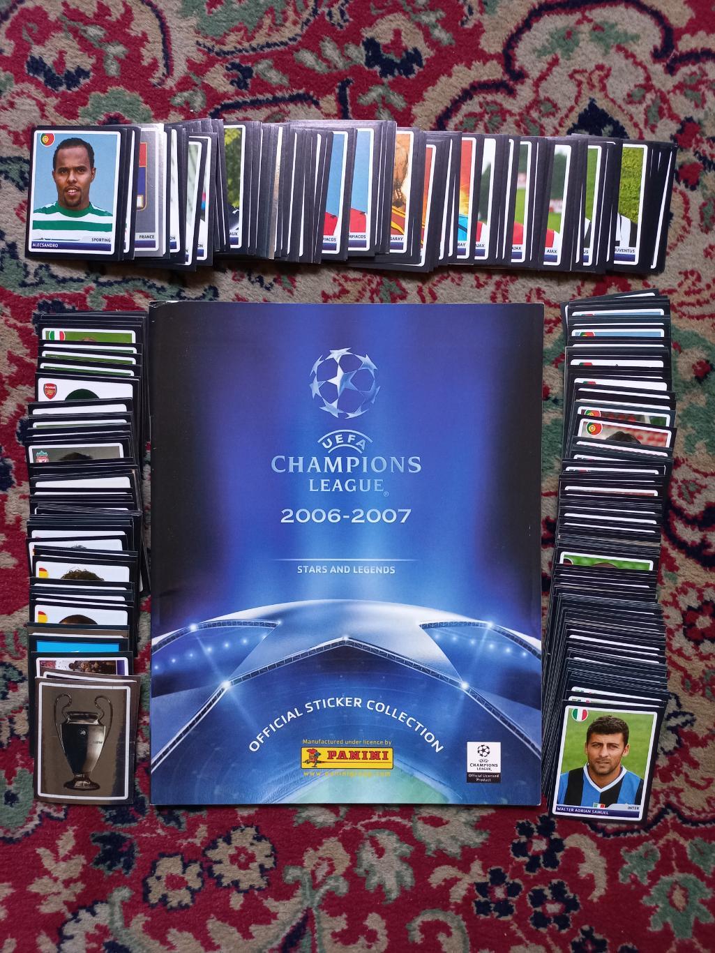 Panini. Champions League. Лига Чемпионов 2006-07. Альбом + полный сет наклеек. 4