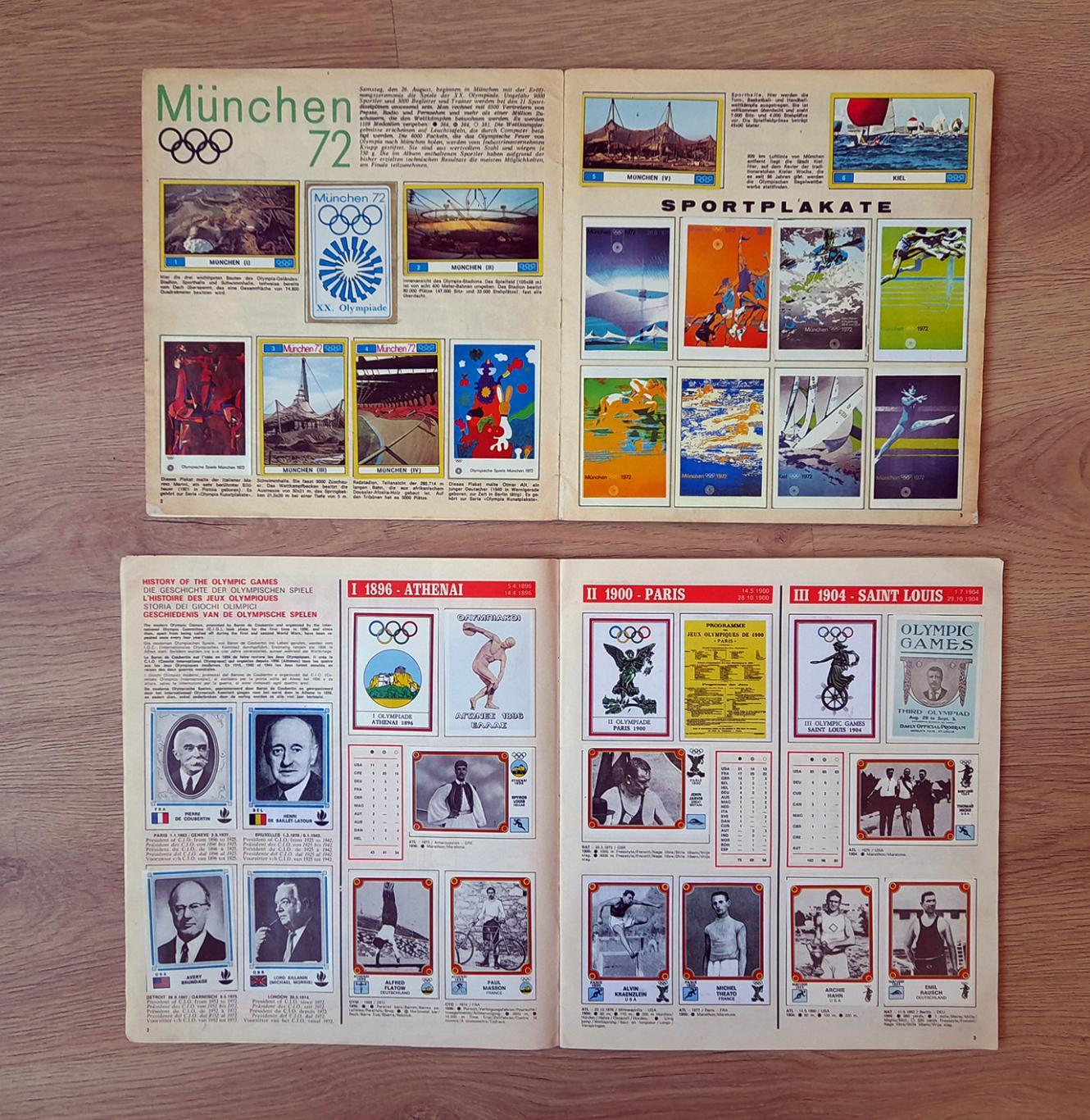 PANINI 2 полных альбома Олимпийских игр 1972 и 1976 годов. 1