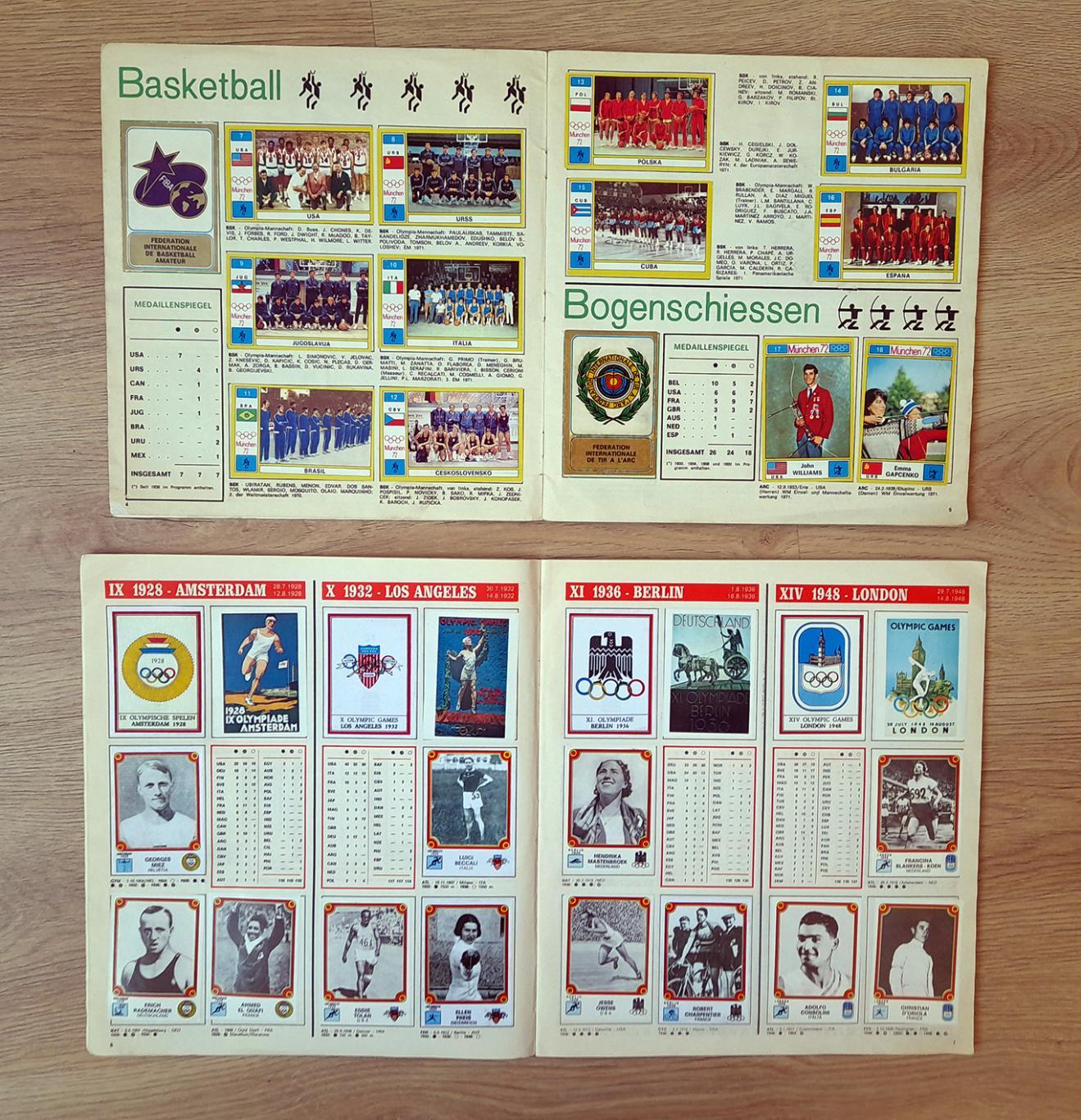 PANINI 2 полных альбома Олимпийских игр 1972 и 1976 годов. 2