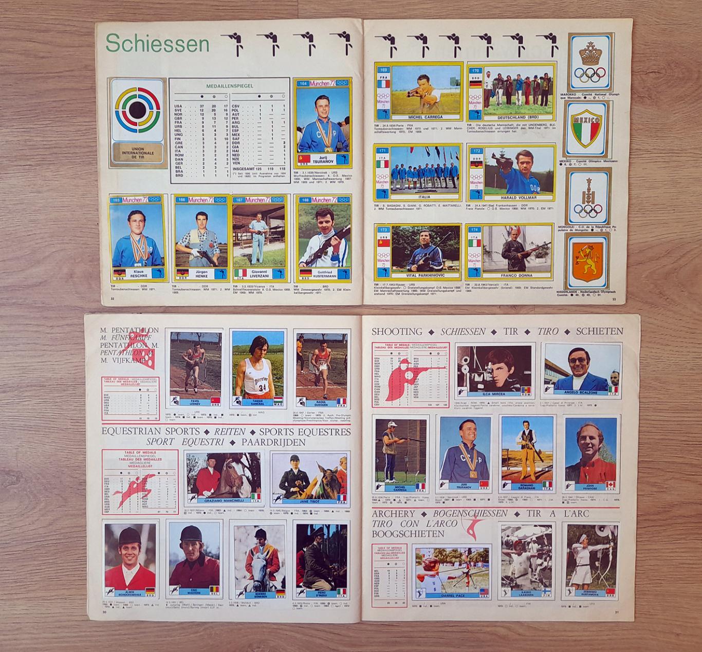 PANINI 2 полных альбома Олимпийских игр 1972 и 1976 годов. 6