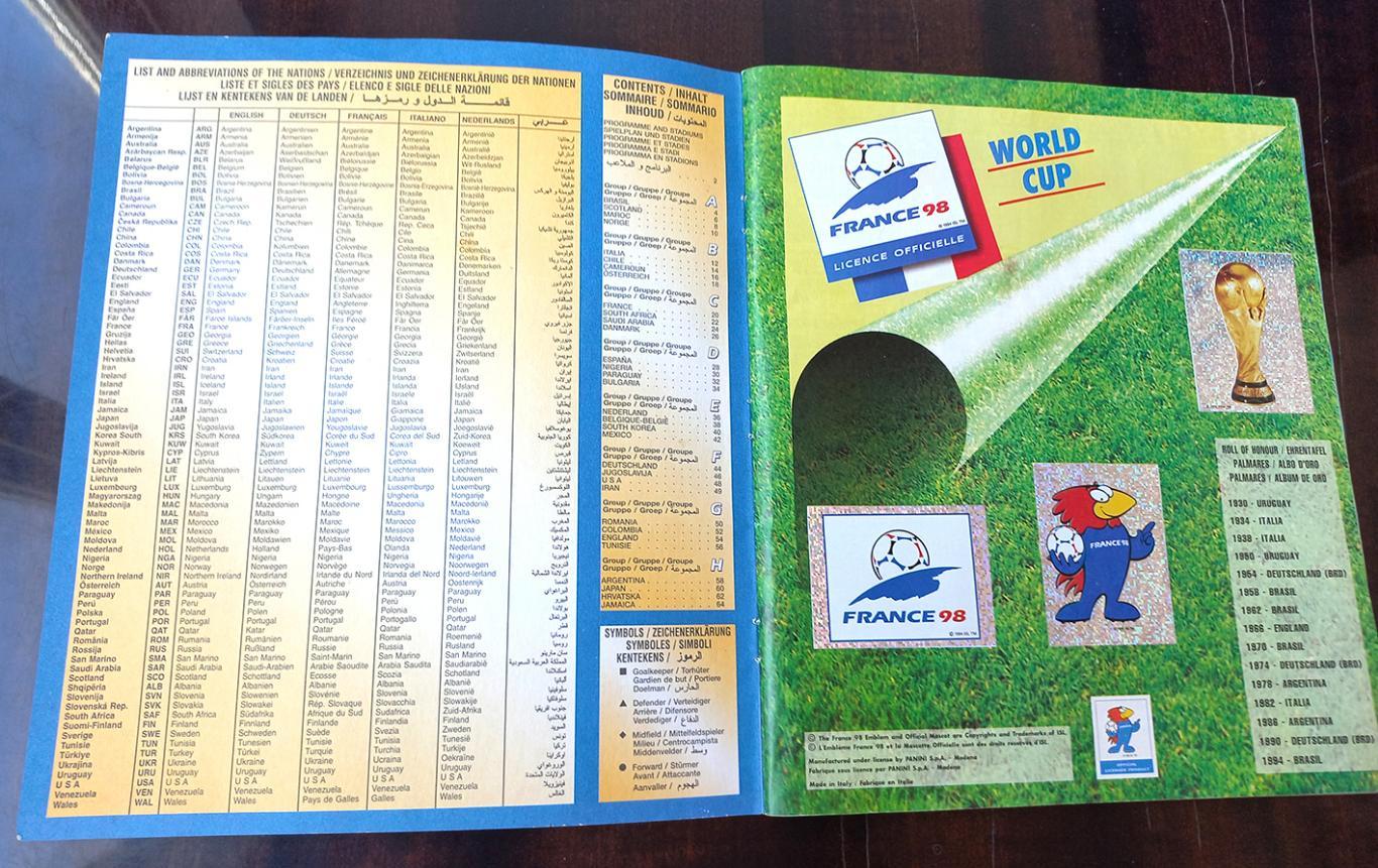 PANINI FRANCE 98 Практически полный альбом. 1