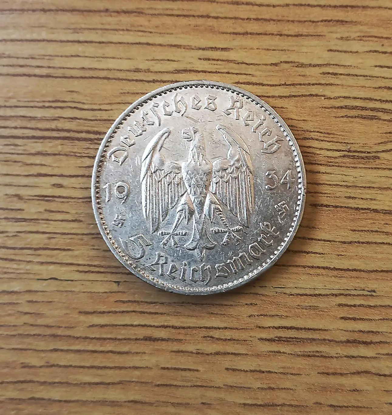 Старинные немецкие монеты 2 рейхсмарки + 5 рейхсмарок. Серебро. Оригинал. 5