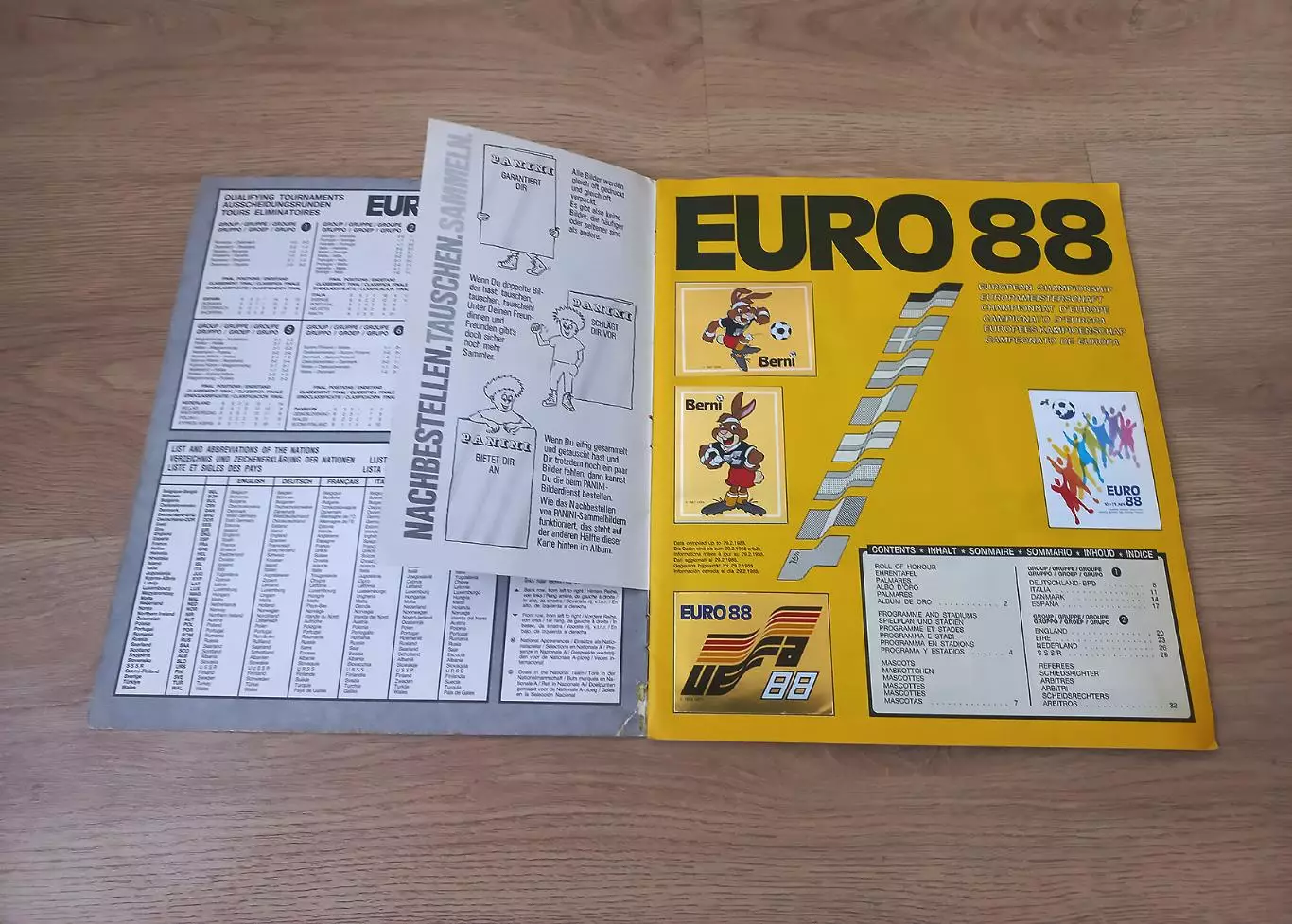 PANINI EURO 88. Полный альбом. Оригинал 1