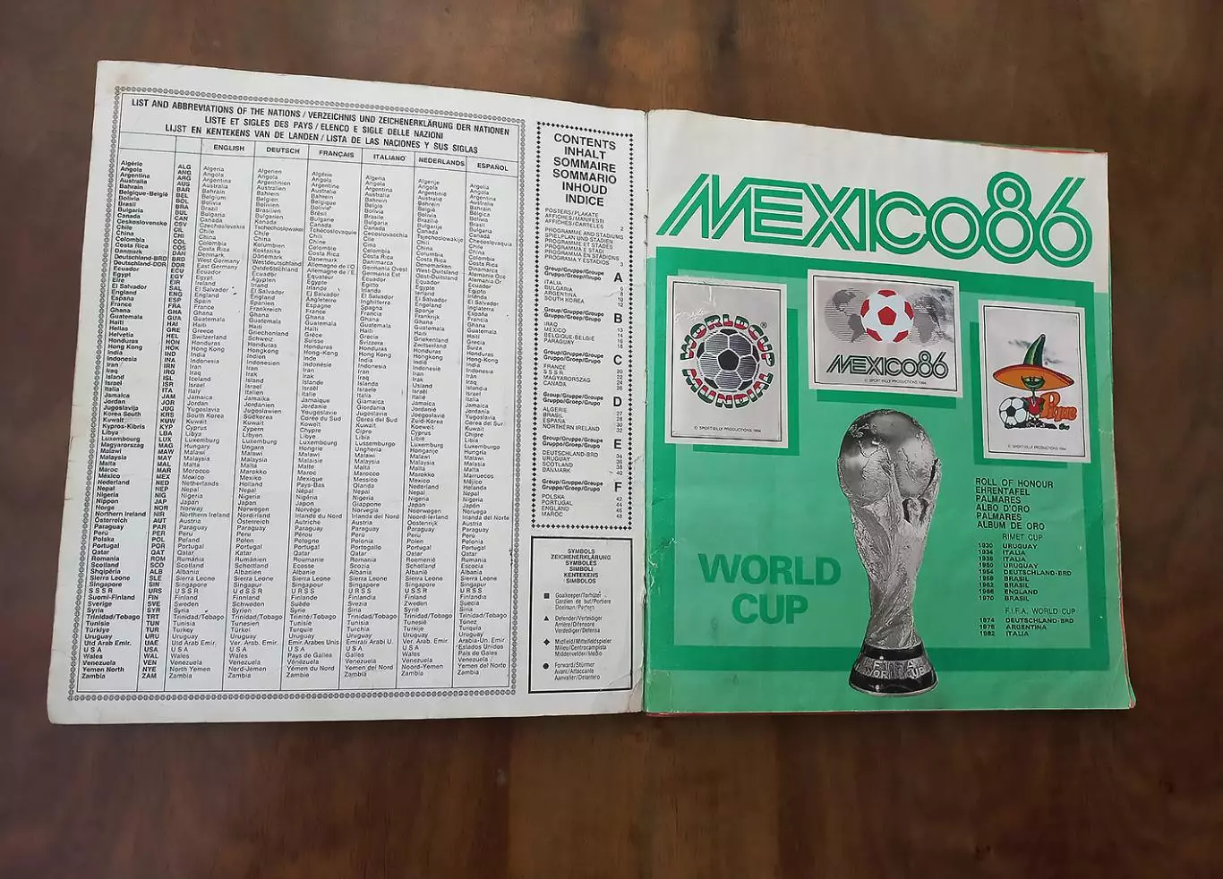 PANINI MEXICO 86 Практически полный альбом. Оригинал. 1