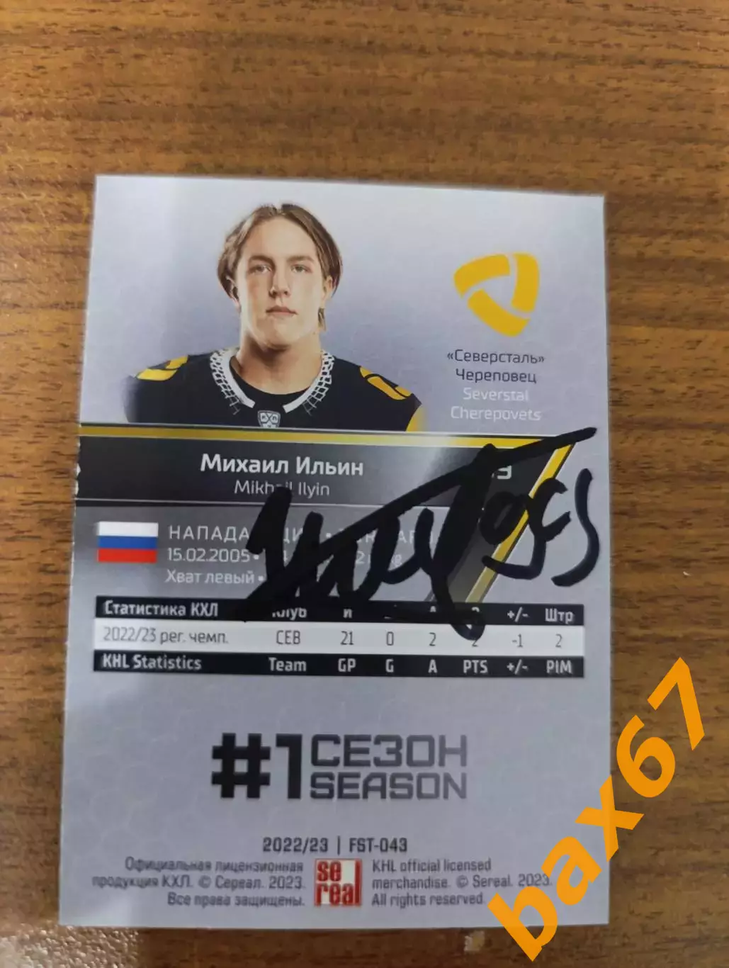 Ильин Михаил, Северсталь Череповец . 1