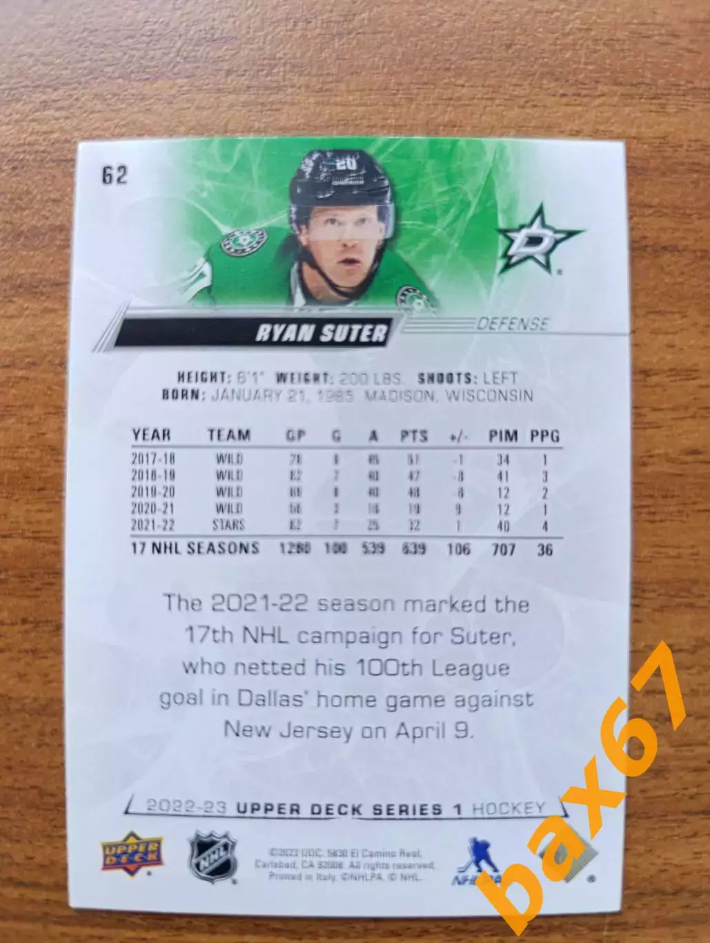 Suter Ruan,Сутер,Даллас ,НХЛ....ф54. 1