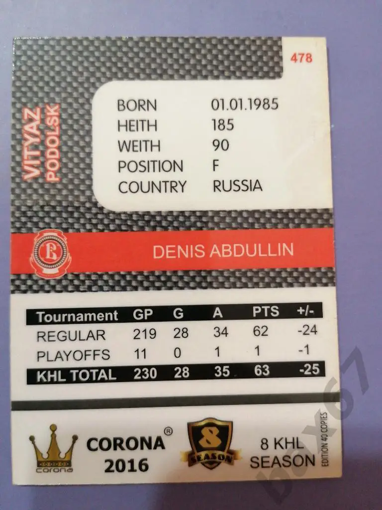 Абдуллин Денис Витязь Подольск,ф38 1