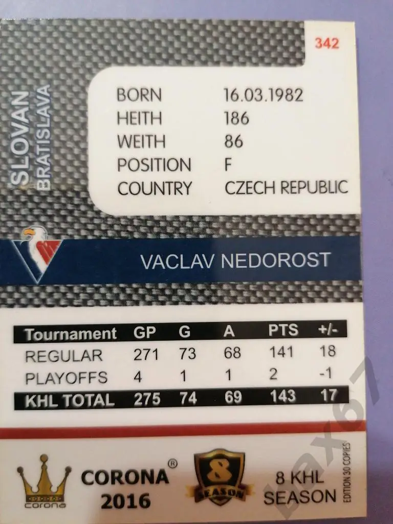 Недорост Вацлав, Слован Братислава, ф-28 1