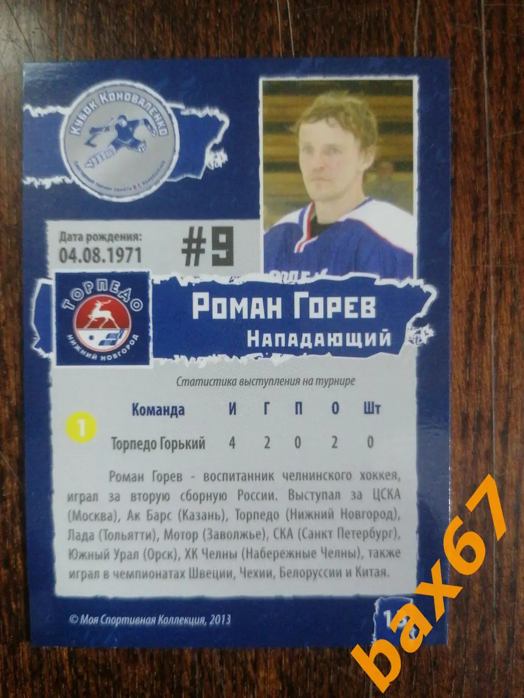 Торпедо Нижний Новгород, Горев Роман, ф-15 1