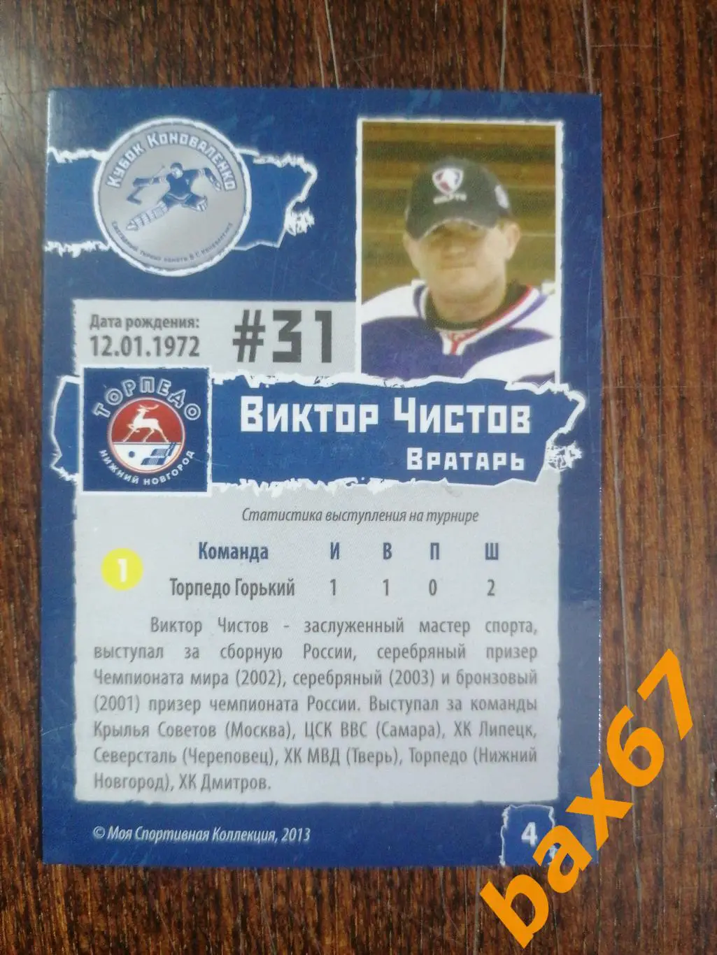 Торпедо Нижний Новгород, Чистов Виктор , ф-15 1