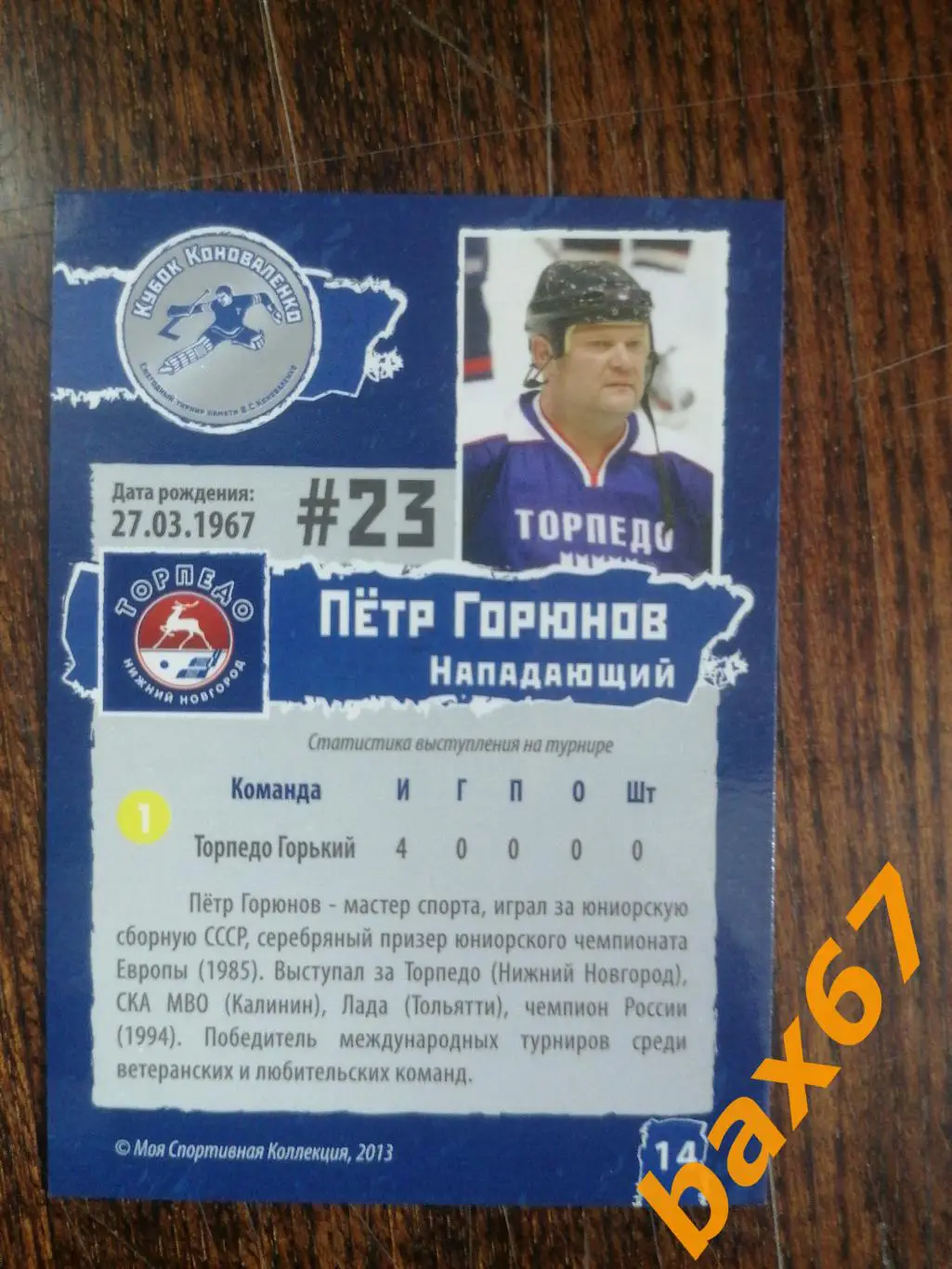 Торпедо Нижний Новгород, Горюнов Петр , ф-15 1