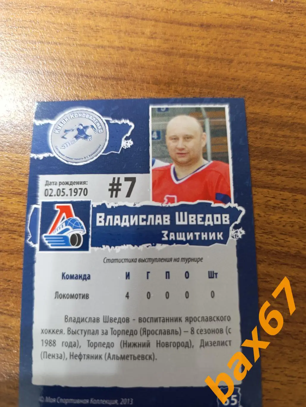 Локомотив Ярославль,ф46,Шведов Алексей. 1