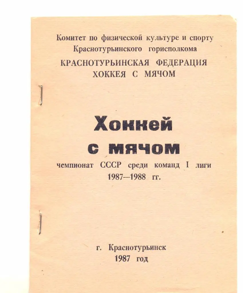 Хоккей с мячом 1987