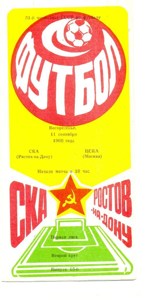 СКА Ростов-на-Дону - ЦСКА 1988