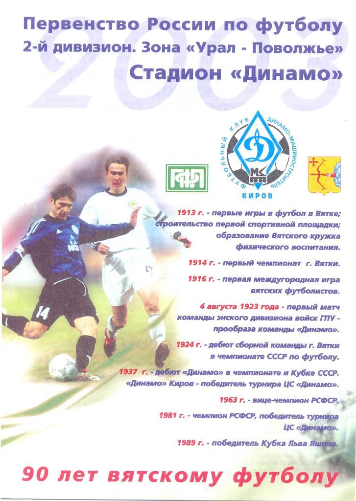 Киров - Оренбург 2003