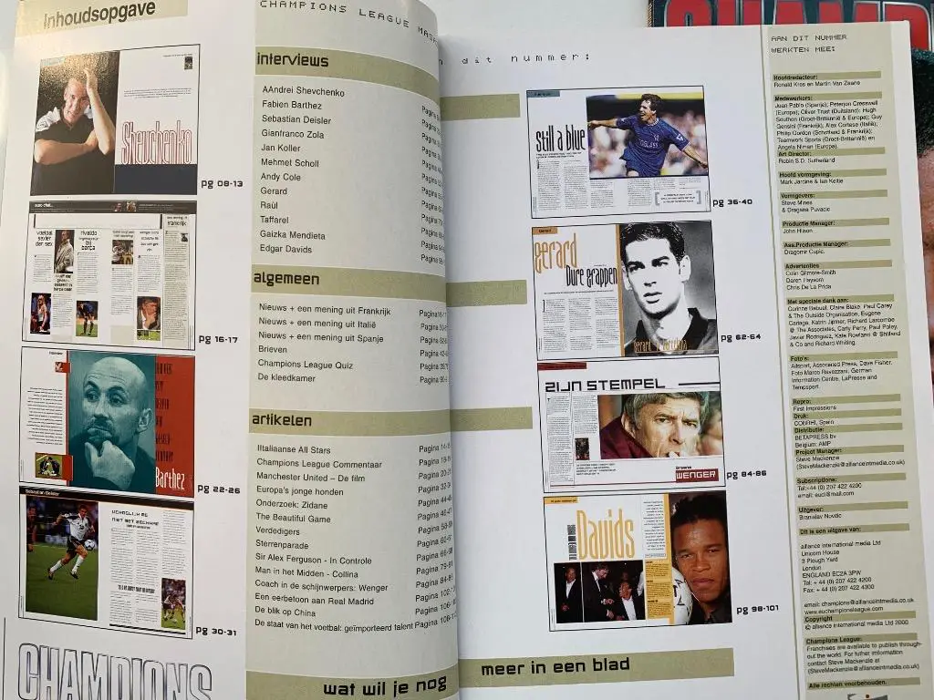 Champions league 2001г-3номера лотом 1