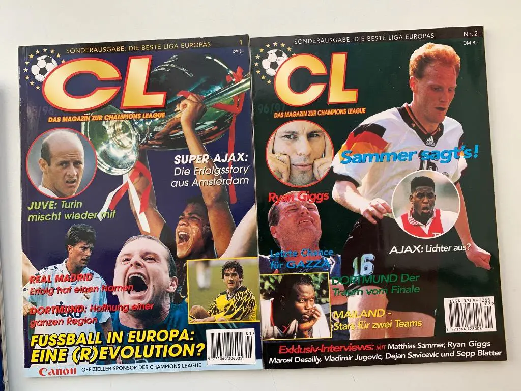 Champions league 95/96-96/97-2номера лотом