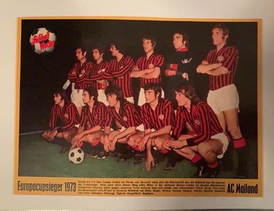 Милан обладатель кубка кубков 1973