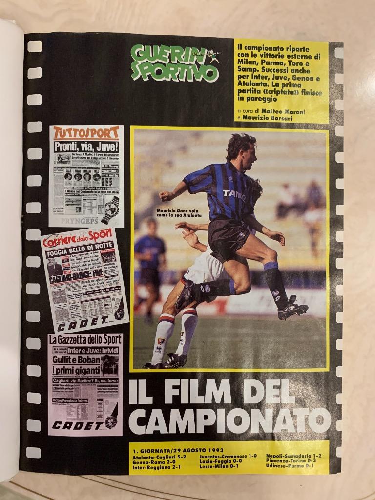 Чемпионат Италии 93/94 полный итог Guerin Sportivo 1