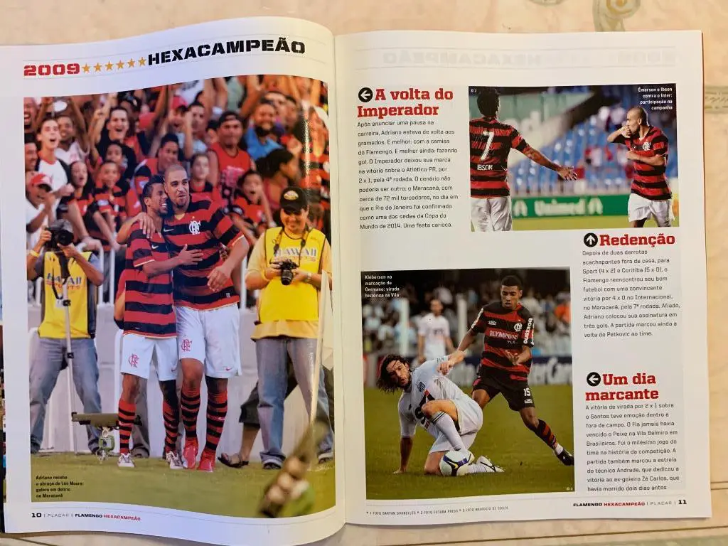 Placar-6 чемпионств Фламенго 1