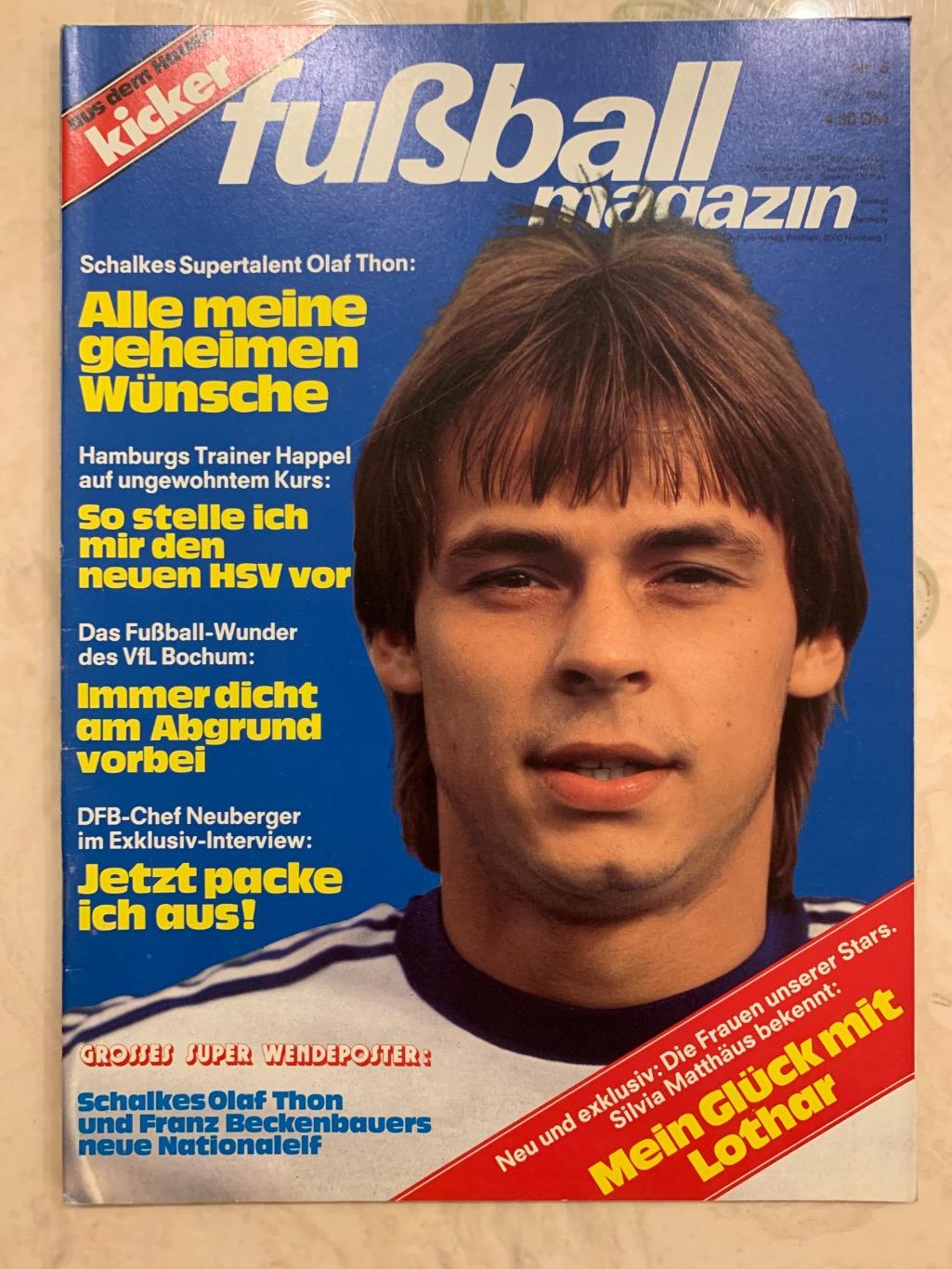 Kicker 3/1985-сборная Германии -/олаф тон 1