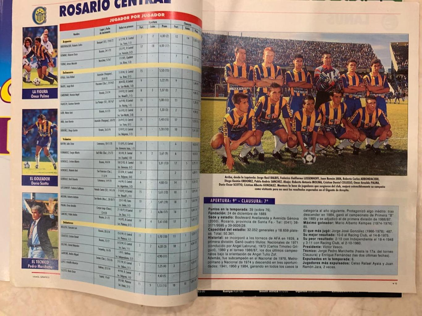 Чемпионат Аргентины 1994/95 спецномер 5