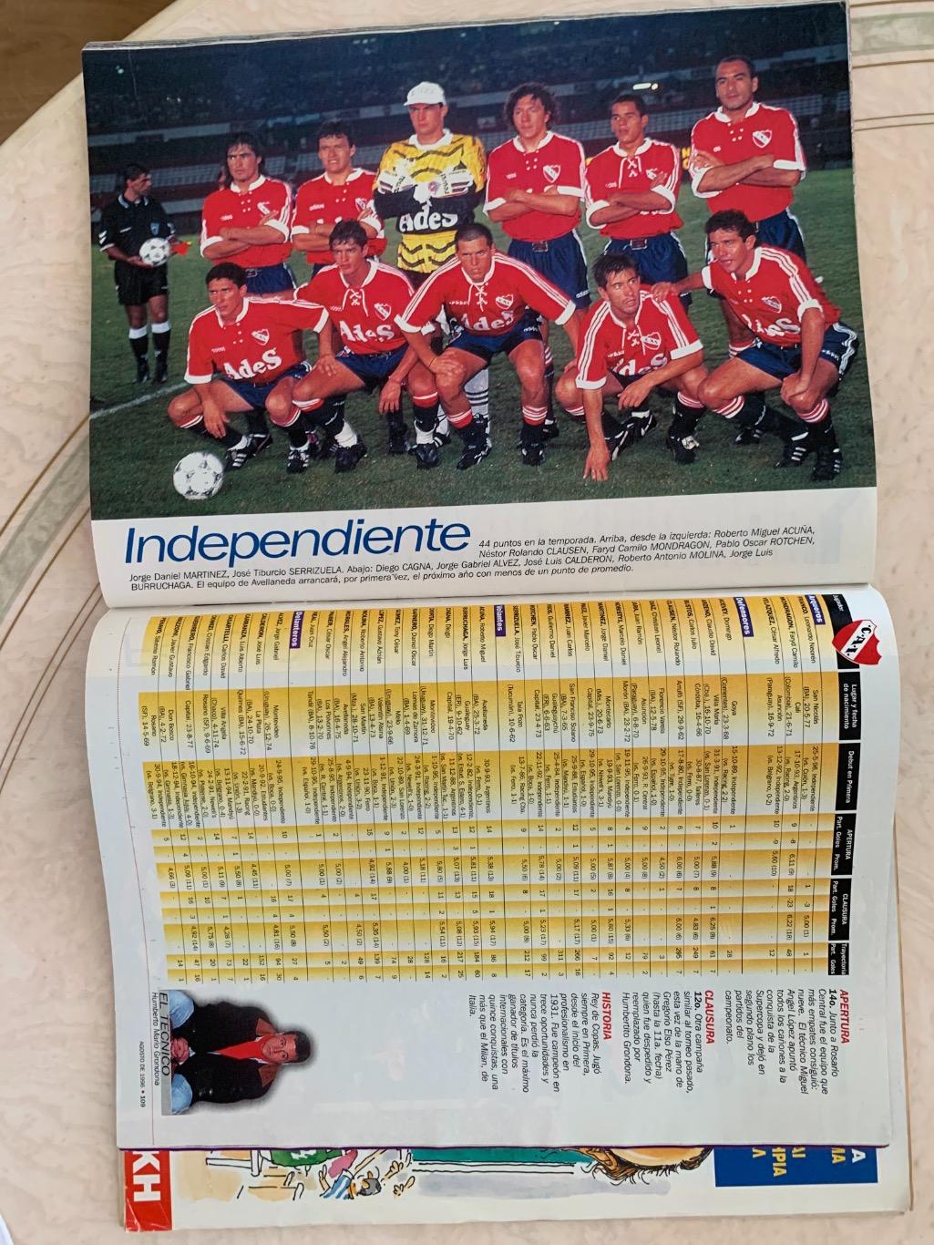 El Grafico чемпионат Аргентины 1995/96 2