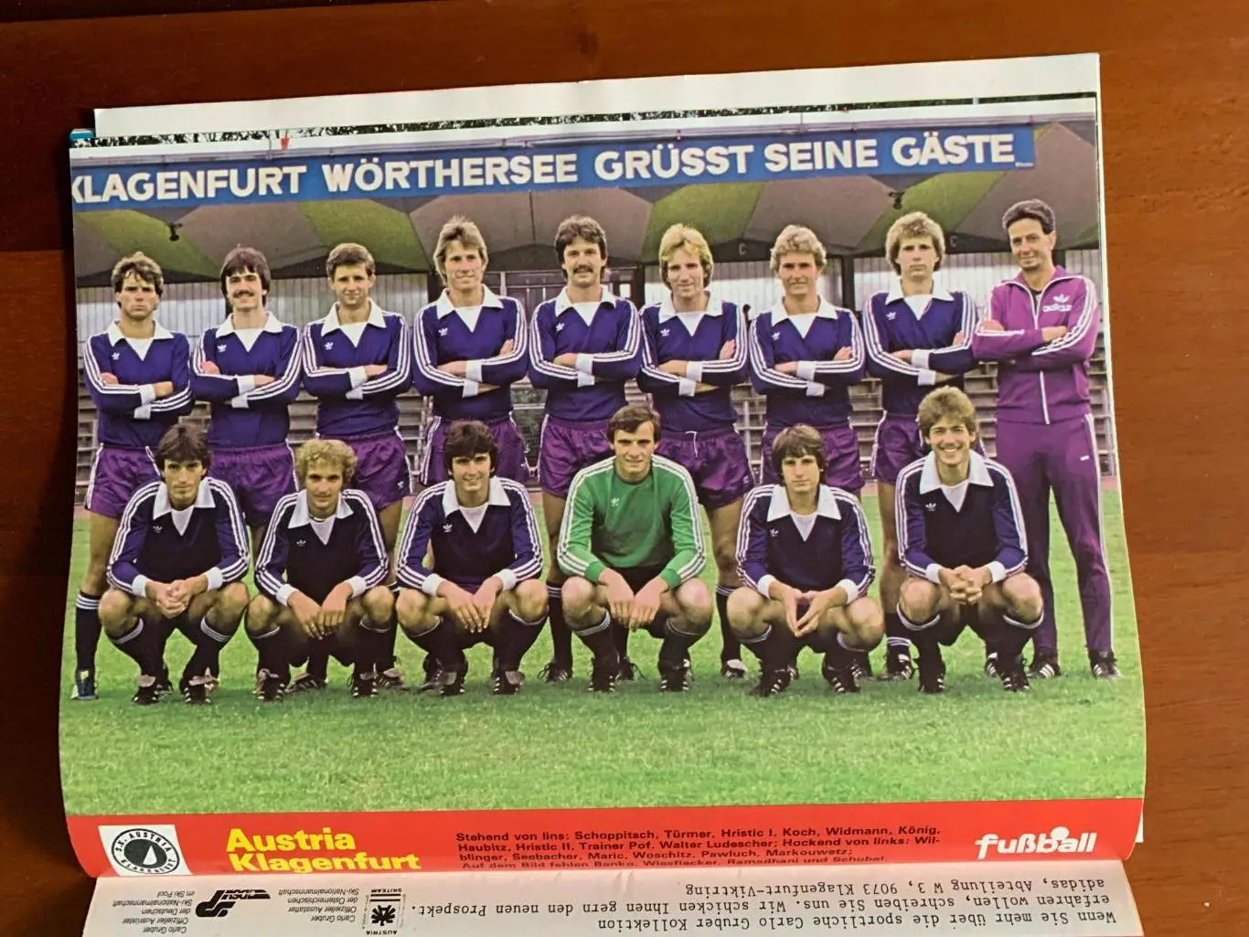 Фузбаль магазин 1980!Чемпионат Австрии ! Рапид ,Aустрия,Вена Редкость! 5