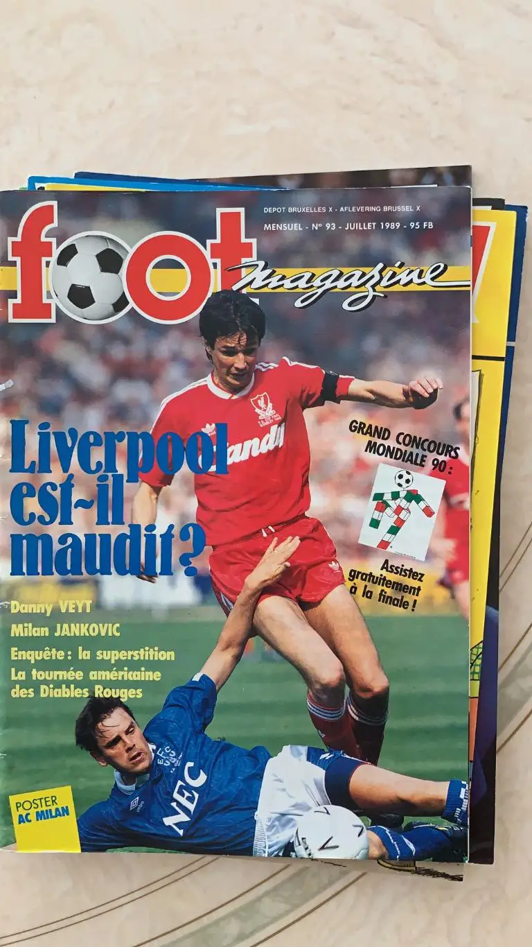 Foot Бельгия -кубок чемпионов Милан 1989