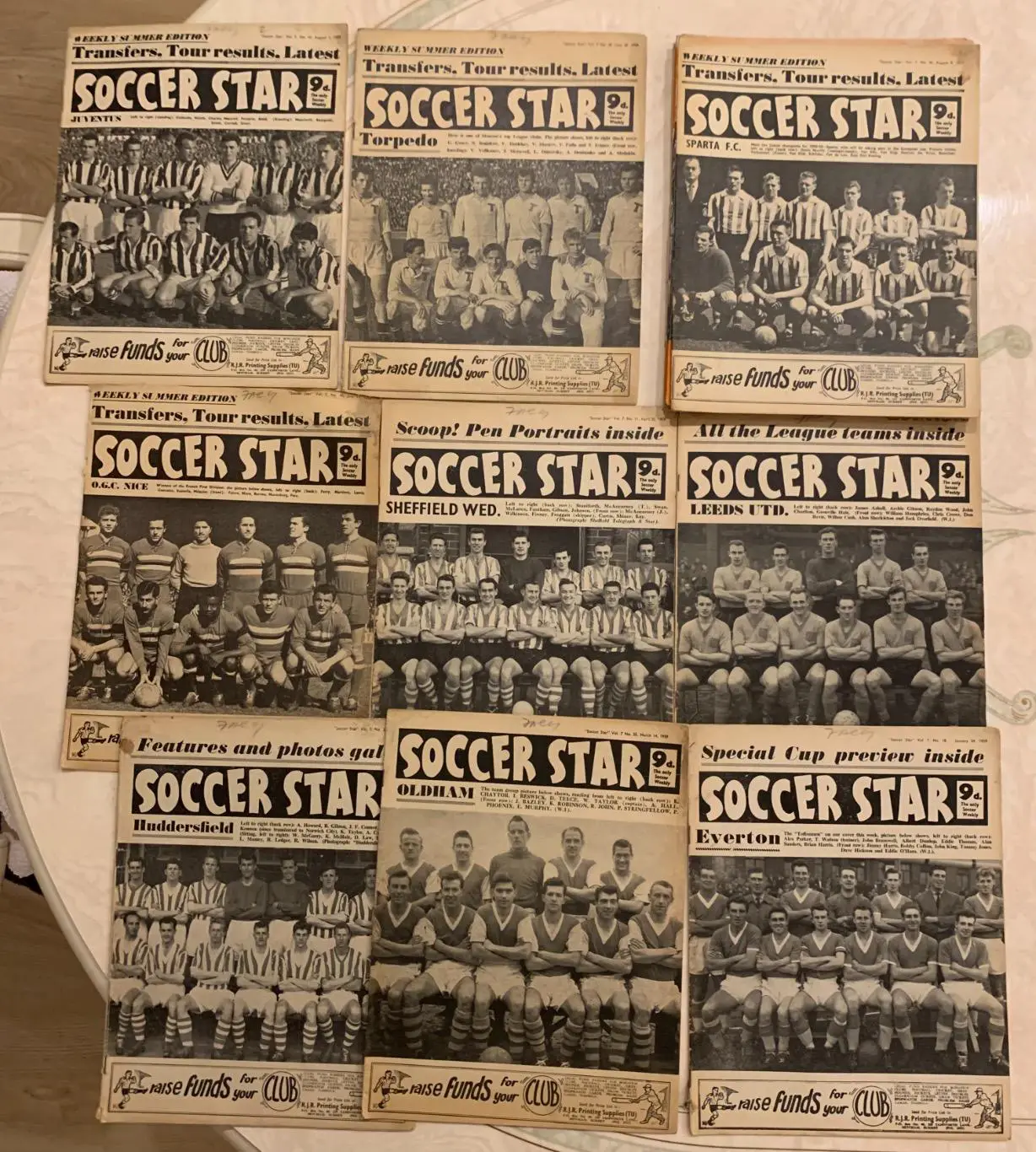 Soccer star 1958,59,60,61,62 63,64,65,66 2