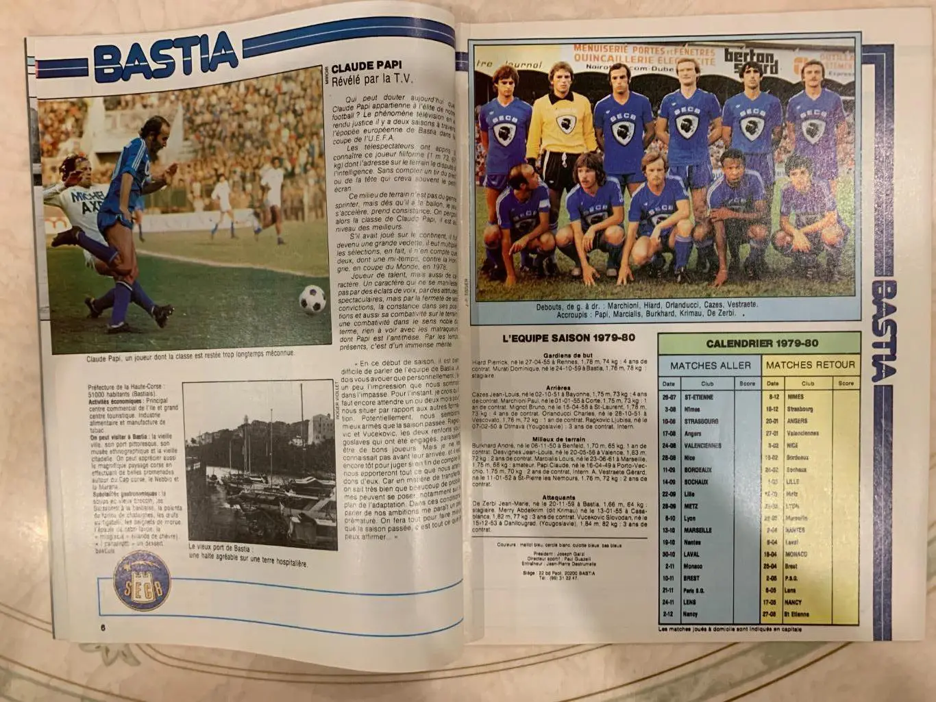 Mirror du football- представление участников чемпионата Франции 1979/80 2