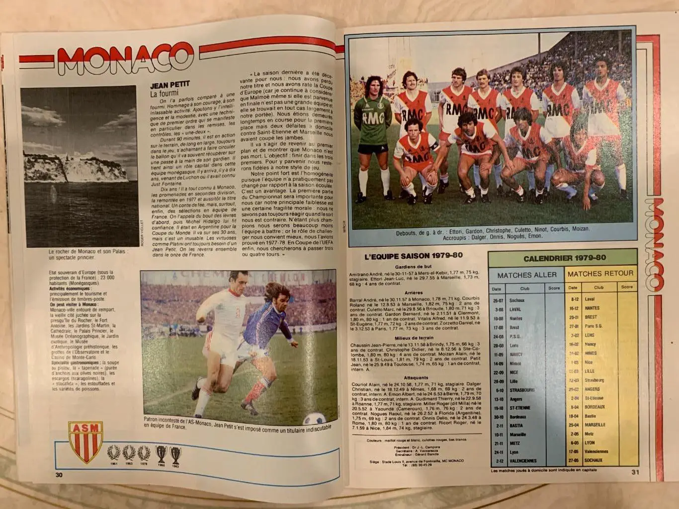 Mirror du football- представление участников чемпионата Франции 1979/80 4