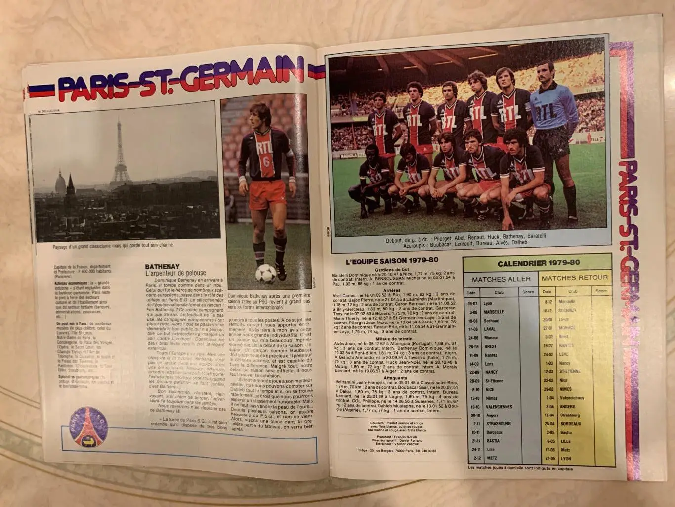 Mirror du football- представление участников чемпионата Франции 1979/80 6