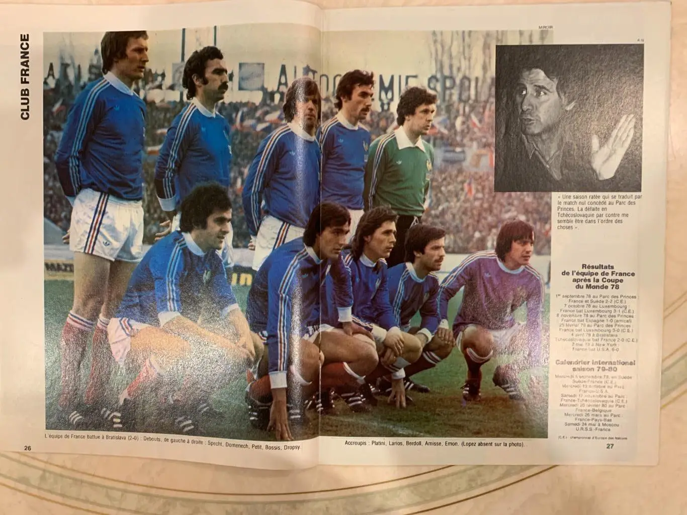 Mirror du football- представление участников чемпионата Франции 1979/80 7