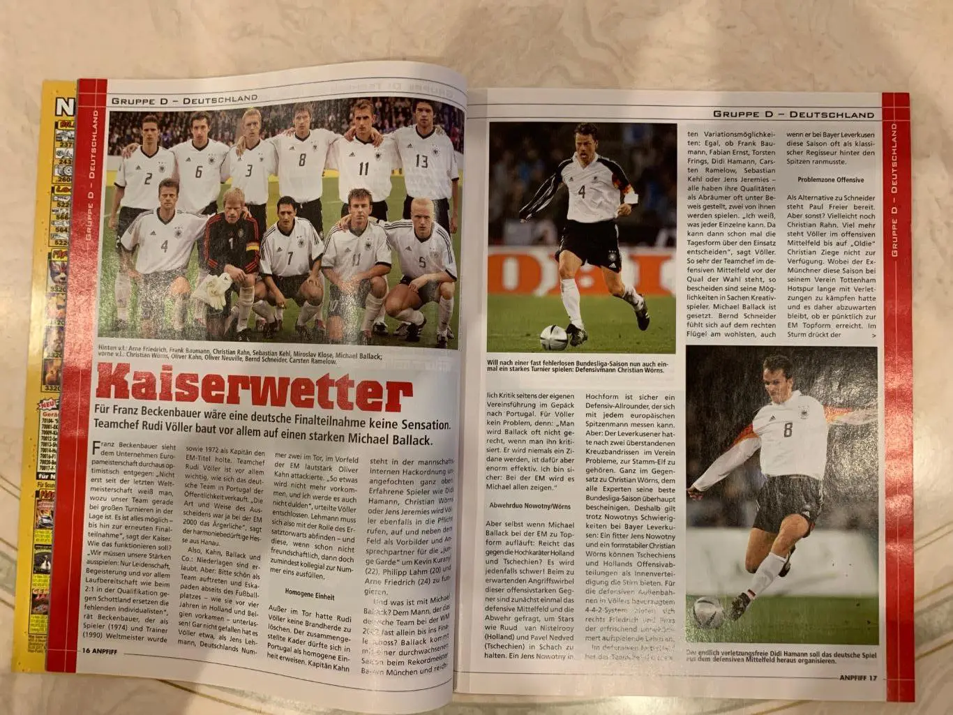 Чемпионат Европы 2004Anpfiff представление! 2