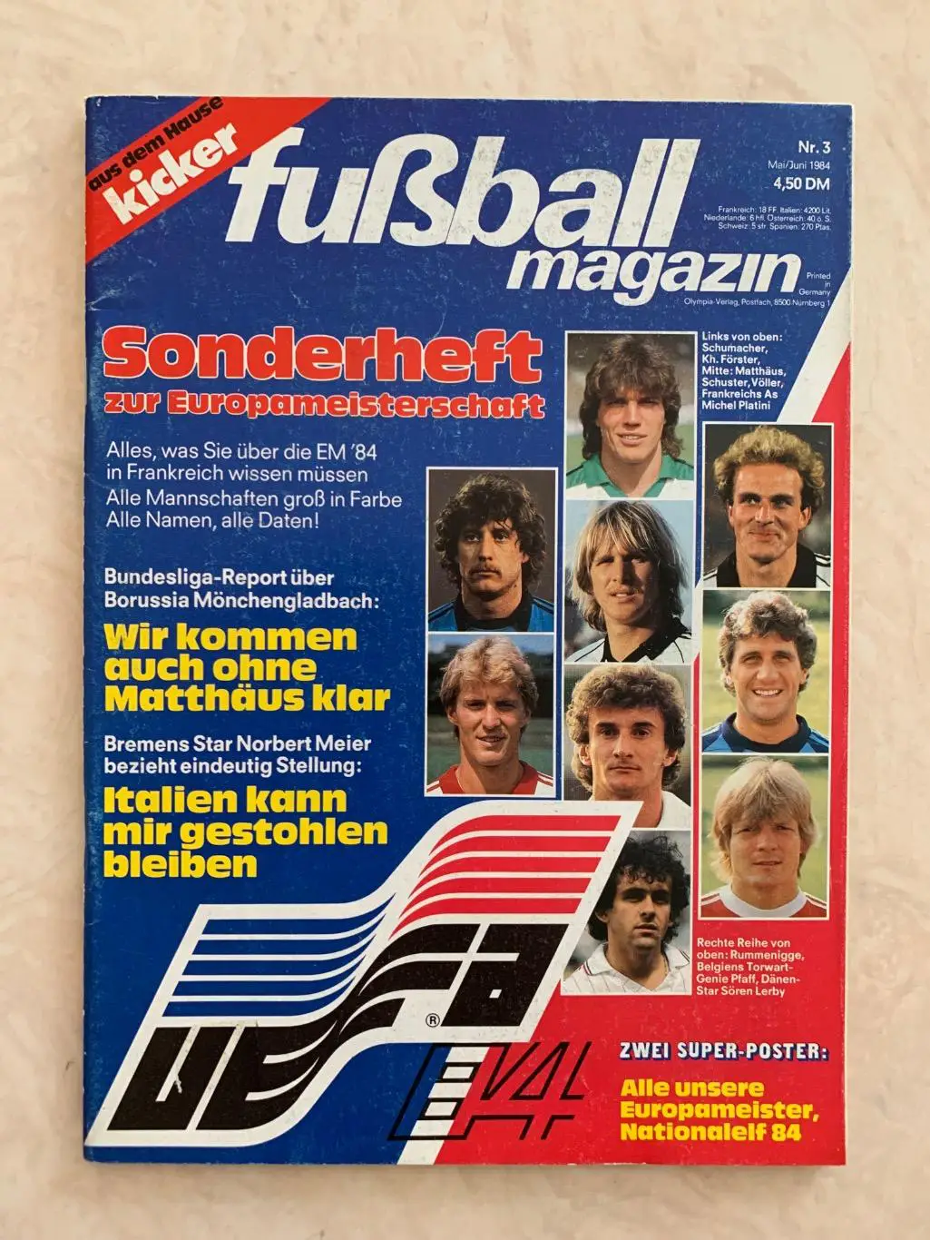 Чемпионат Европы 1984 Kicker представление участников!